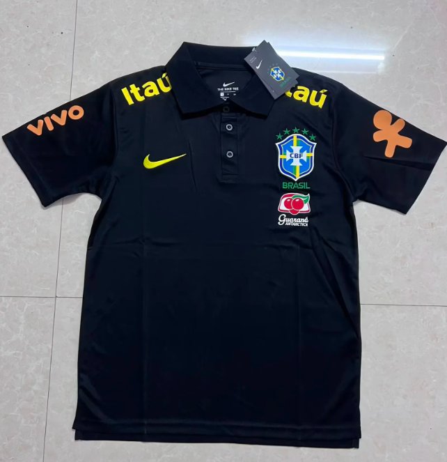 AAA Quality Brazil 26/27 Black Polo Shirts